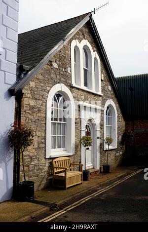 Converted,church,house,stone,arched,white,East,Cowes,Isle of Wight,England,UK, Stock Photo
