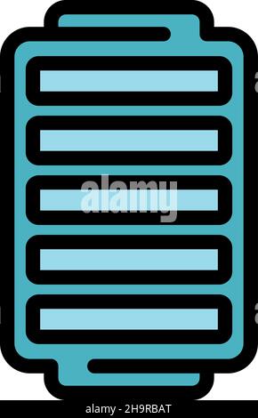 Freeze ice tray icon. Outline freeze ice tray vector icon color flat isolated Stock Vector