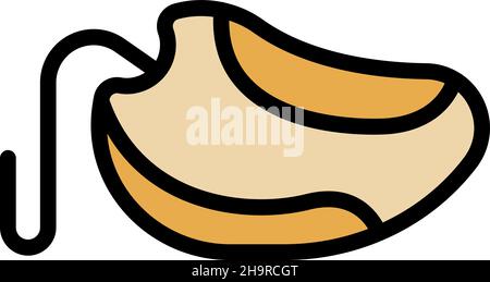 Retractable canine leash icon. Outline retractable canine leash vector icon color flat isolated Stock Vector
