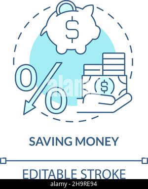 Invest in growth turquoise concept icon Stock Vector Image & Art - Alamy