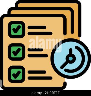 Final exam test icon. Outline final exam test vector icon for web ...