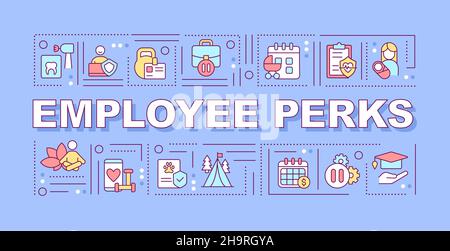 Employee perks word concepts banner Stock Vector