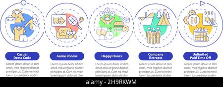 Non-wage office bonuses infographic template Stock Vector