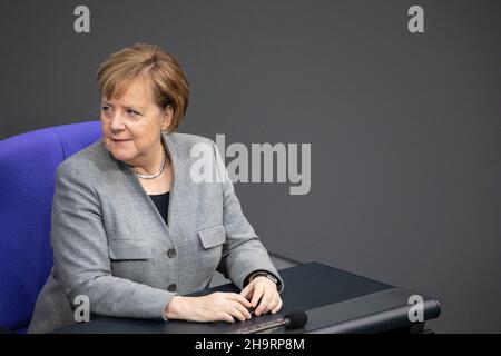 German Chancellor Angela Merkel attends a session on the Annual Economic Report for 2019 at the German parliament the Bundestag in Berlin, Germany, Ja
