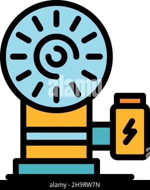 Pool engine icon. Outline pool engine vector icon color flat isolated Stock Vector