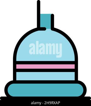 Plunger icon. Outline plunger vector icon color flat isolated Stock Vector