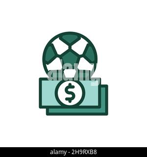 Sport bet line icon. Isolated vector element. Stock Vector