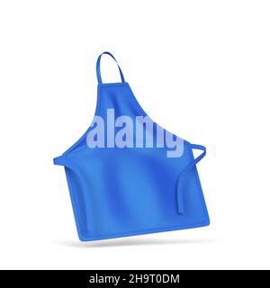 Blank white apron isolated on white background with clipping path. 3d ...