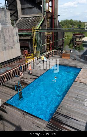 Essen, Zeche Zollverein, Kokerei mit Schwimmbad Stock Photo