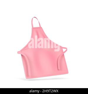 Blank kitchen apron mockup. 3d illustration isolated on white ...