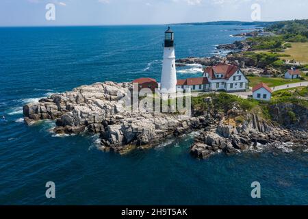 Portland Head Light, Cape Elizabeth, ME 04107 Stock Photo