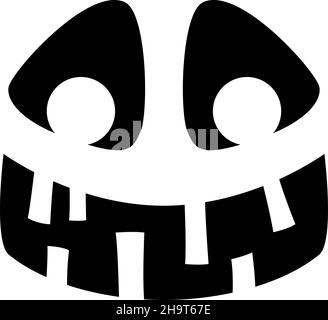 Funny skeleton face. Spooky holiday mask template Stock Vector