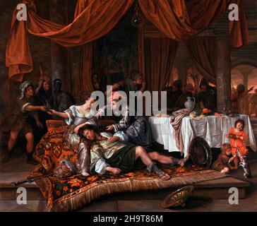 Jan Steen. 'Samson and Delilah' by the Dutch Golden Age artist, Jan Havickszoon Steen (c. 1626 1679), oil on canvas, 1668 Stock Photo