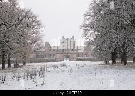 Lowther Castle in Lowther Park, in the English Lake District Stock Photo