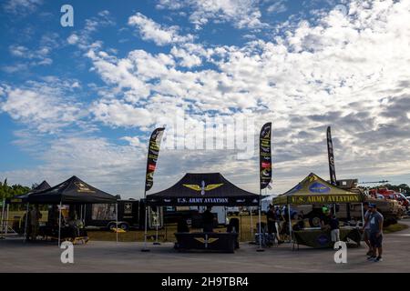 Stuart Air Show 2021. US Army, Air Force, Red Bull Extreme, Thunderbolt team, USAF. Stock Photo