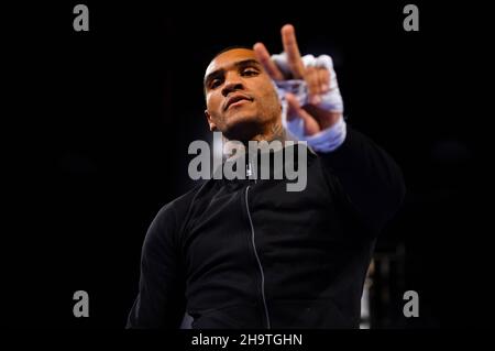 Conor Benn during the media workout at The Black-E, Liverpool. Picture date: Wednesday December 8, 2021. Stock Photo