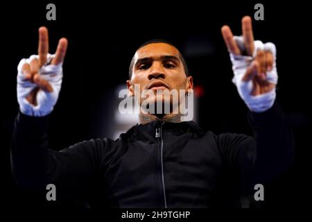 Conor Benn during the media workout at The Black-E, Liverpool. Picture date: Wednesday December 8, 2021. Stock Photo