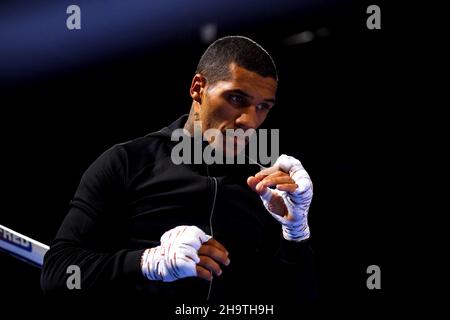 Conor Benn during the media workout at The Black-E, Liverpool. Picture date: Wednesday December 8, 2021. Stock Photo