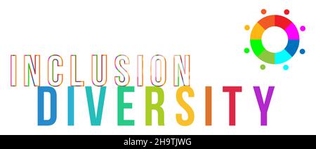 Inclusion and diversity infographic. Vector illustration isolated on white background Stock Vector