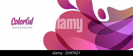 banner with water, splash and waves in vector abstract shape Stock Vector
