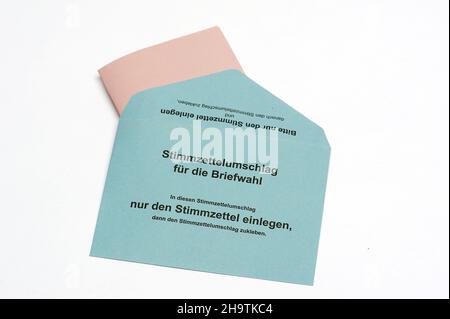 Ballot paper envelope for postal voting, Germany Stock Photo