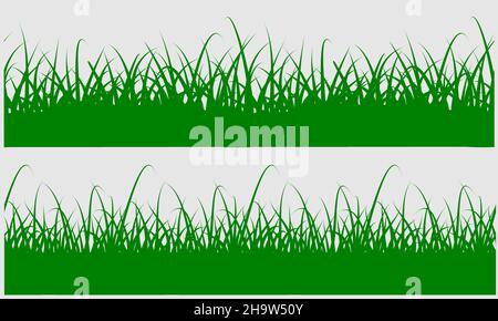 vector grass isolated on white background Stock Vector