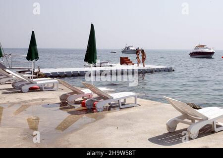 Istanbul Prince Island Sedef (Turkish: Sedef Adasi) Coastline in Istanbul, Turkey. Stock Photo