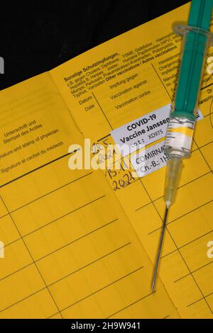 International certificates of vaccination, Berlin, Germany Stock Photo