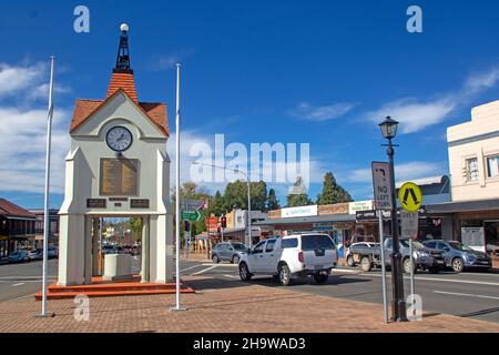 War Memorial Clock Tower in Mittgaong Stock Photo