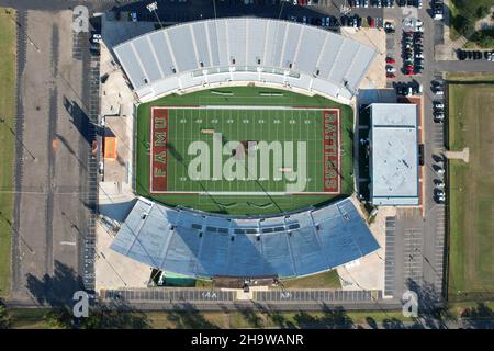 An aerial view of Bragg Memorial Stadium on the campus of Florida A&M ...