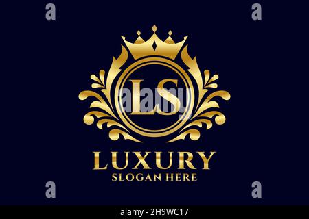 LS Letter Royal Luxury Logo template in vector art for luxurious ...