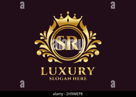 SR Letter Royal Luxury Logo template in vector art for luxurious ...