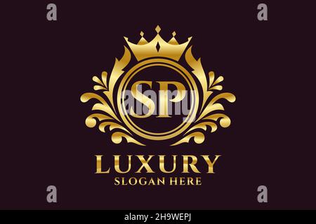 SP Letter Royal Luxury Logo template in vector art for luxurious ...