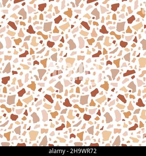 Awesome Modern Terrazzo Vector Seamless Pattern Design Stock Vector