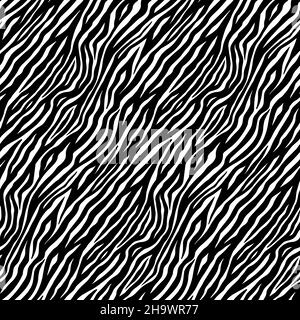 Awesome Zebra Animal Motif Vector Seamless Pattern Design Stock Vector