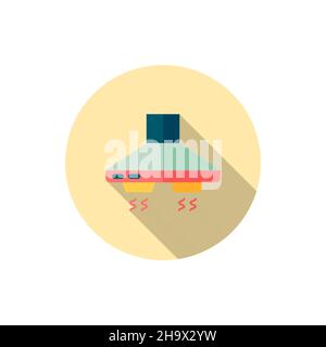 Kitchenware range hood vector icon, flat design, long shadow Stock Vector