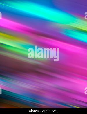 Colorful gradient aurora lines neon light trails purple abstract background Stock Photo