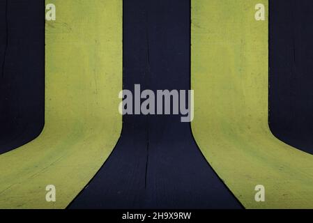 Green black curved plank background texture Stock Photo