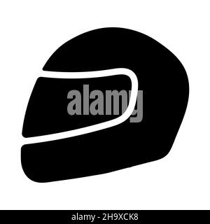 Motorcycle helmet head injury protection icon, stock illustration Stock Vector