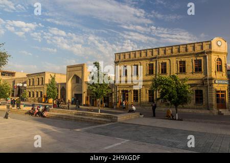 BUKHARA, UZBEKISTAN - APRIL 30, 2018: Old buildings in the center of Bukhara, Uzbekistan Stock Photo