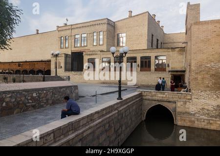 BUKHARA, UZBEKISTAN - APRIL 30, 2018: Old buildings in the center of Bukhara, Uzbekistan Stock Photo