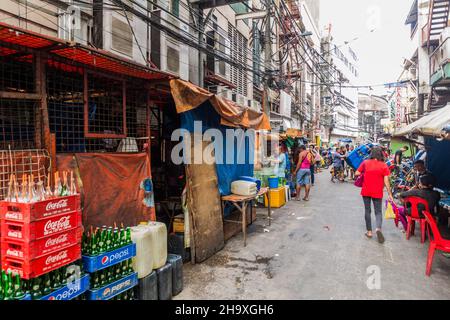 MANILA, PHILIPPINES - JANUARY 27, 2018: View of Quiapo market in Manila Stock Photo