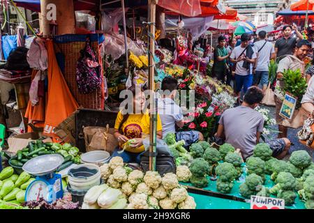 MANILA, PHILIPPINES - JANUARY 27, 2018: View of Quiapo market in Manila Stock Photo