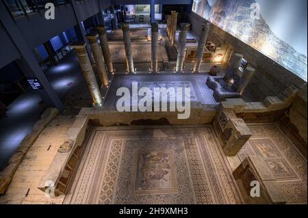 Gaziantep, Turkey. Zeugma Mosaic Museum, one of the largest mosaic collection in the world. Stock Photo