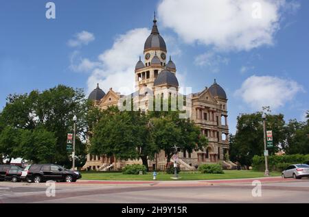 Denton County Courthouse located in Denton, TX Stock Photo