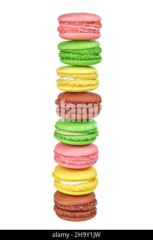 Heap of bright cookies isolated on a white background. Stock Photo