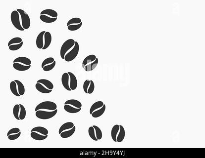 Coffee beans background. Vector illustration. Stock Vector