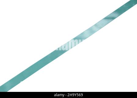 Light green ribbon isolated on white background. Stock Photo