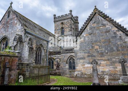 Culross Abbey Church in village of Culross in Fife, Scotland, UK Stock Photo