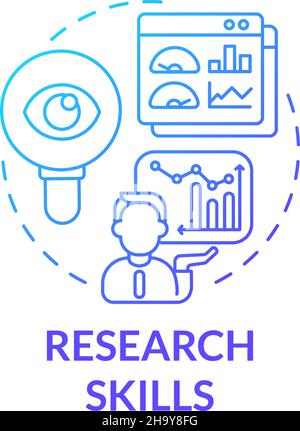 Research skills blue gradient concept icon Stock Vector Image & Art - Alamy